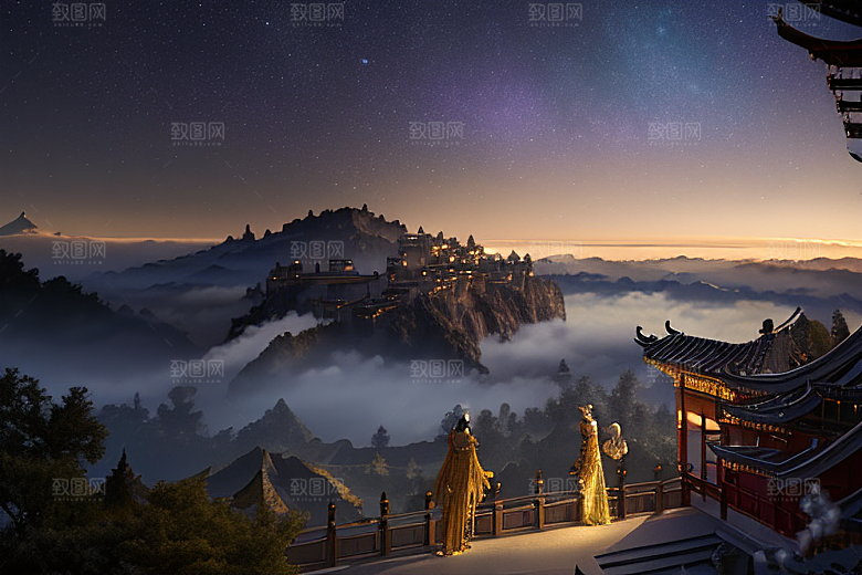 月光下的金殿奇幻之美