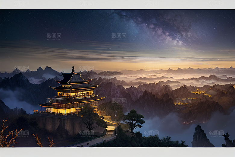 月光下的金殿奇幻之美