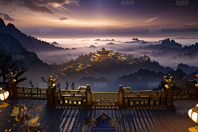 月光下的金殿奇幻之美