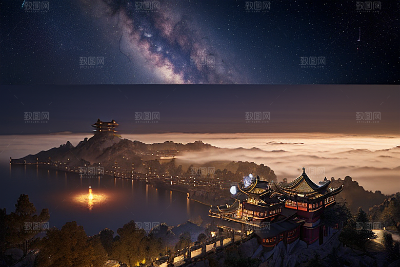 望日出云海金殿飘渺