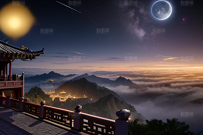 望日出云海金殿飘渺