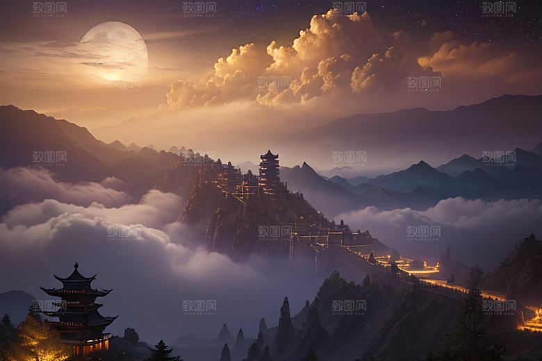 金殿绚丽梦幻之景