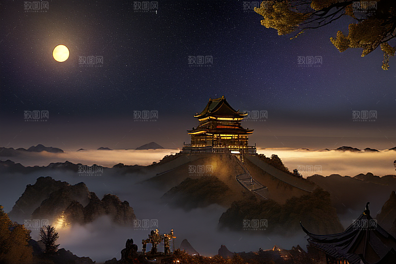 金殿绚丽梦幻之景