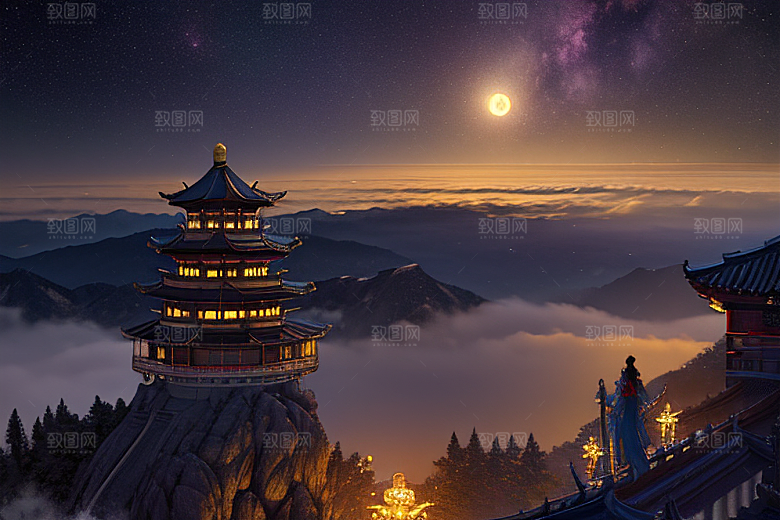 金殿绚丽梦幻之景
