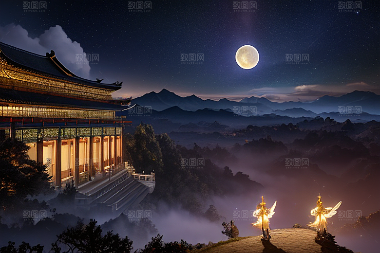 金殿绚丽梦幻之景