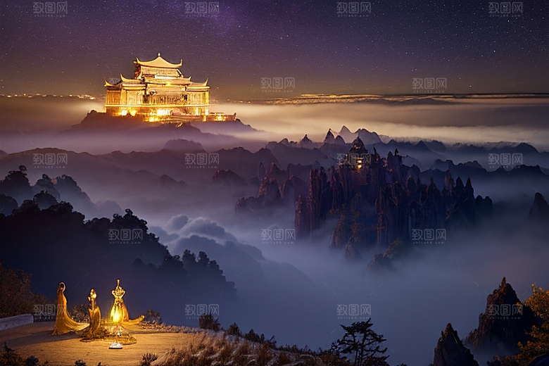 金殿绚丽梦幻之景