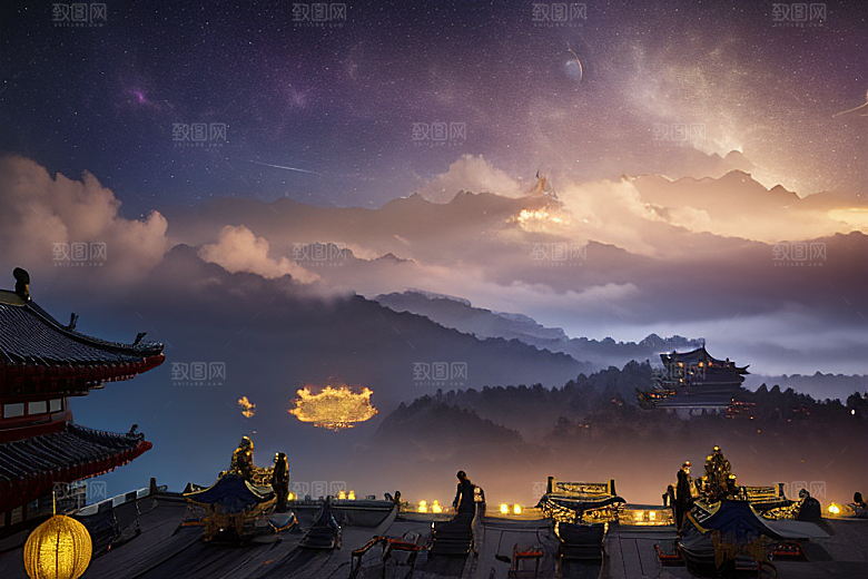 金殿绚丽梦幻之景