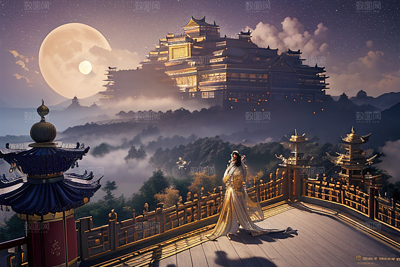 金殿绚丽梦幻之景