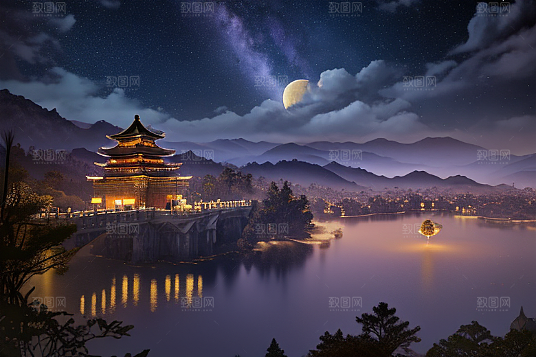 金殿绚丽梦幻之景