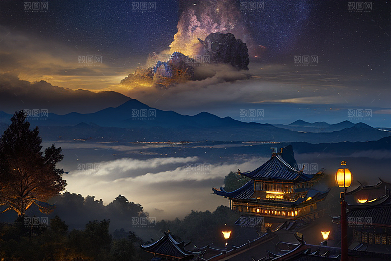 金殿绚丽梦幻之景