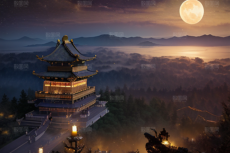金殿绚丽梦幻之景