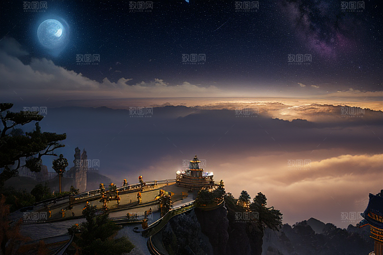 金殿绚丽梦幻之景
