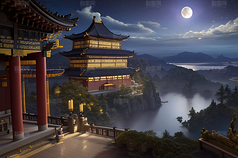 金殿绚丽梦幻之景