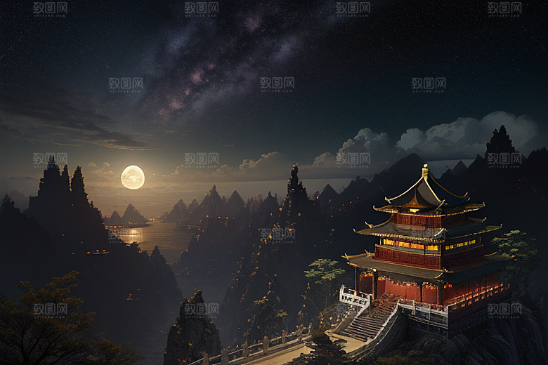 金殿梦境星空耀眼