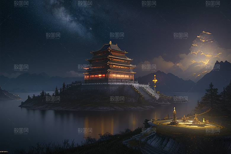 金殿梦境星空耀眼