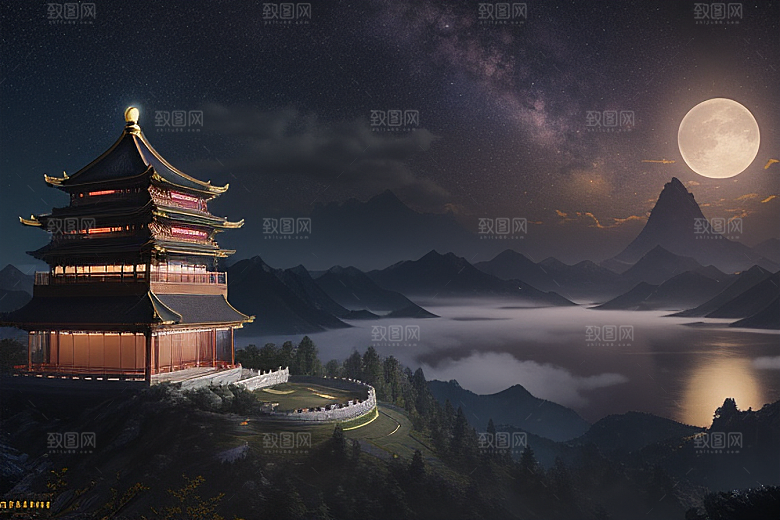 金殿梦境星空耀眼