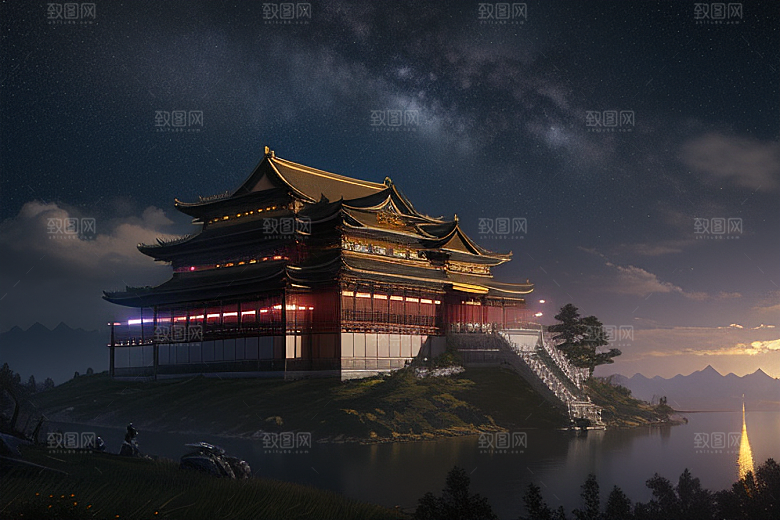 金殿梦境星空耀眼