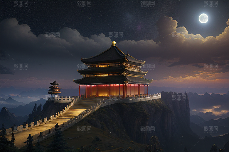 金殿梦境星空耀眼