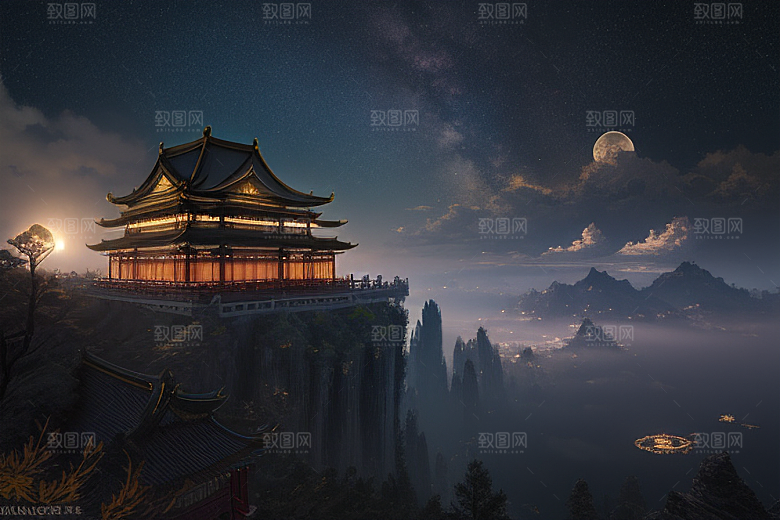 金殿梦境星空耀眼