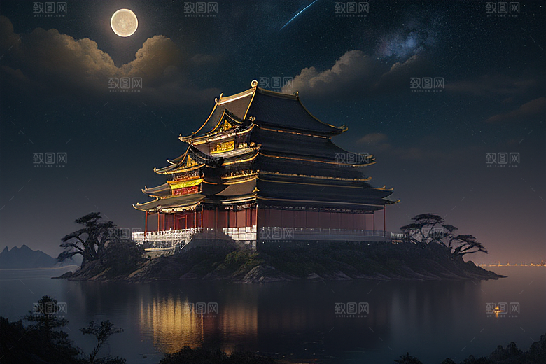 金殿梦境星空耀眼