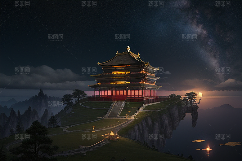 金殿梦境星空耀眼