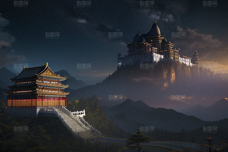 金殿梦境星空耀眼