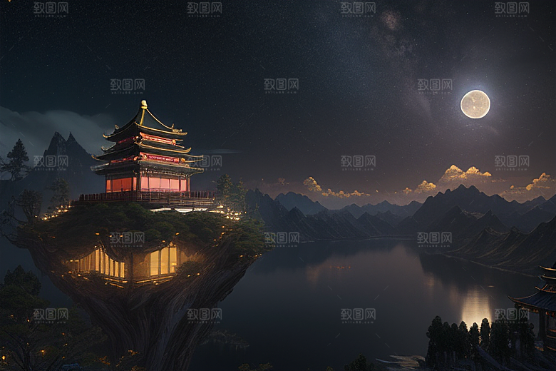 金殿梦境星空耀眼