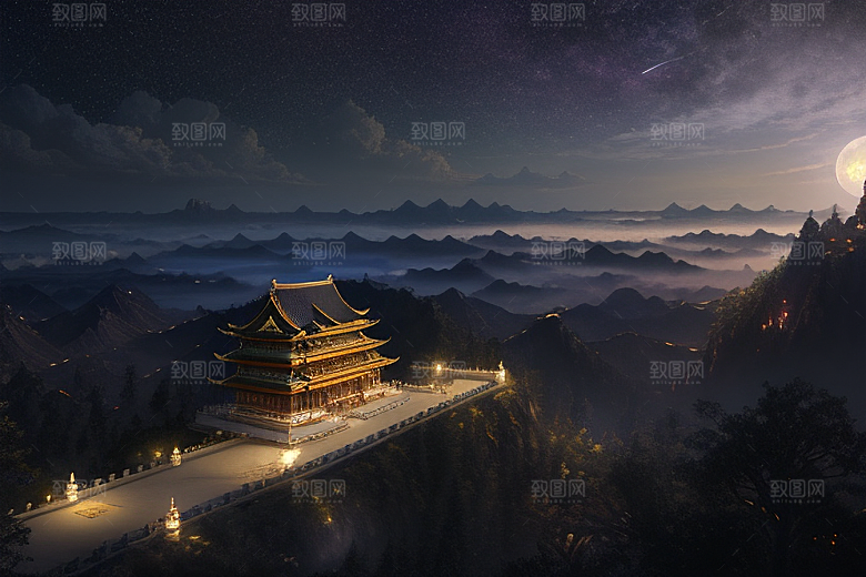 金殿梦境星空耀眼