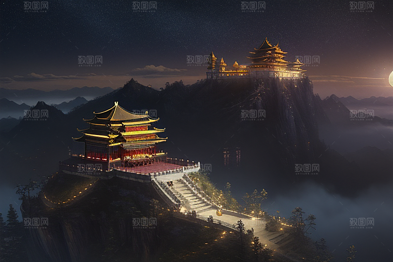 金殿梦境星空耀眼
