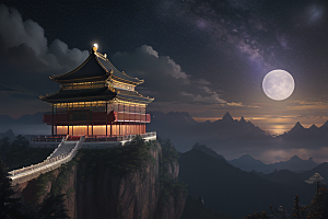 金殿梦境星空耀眼