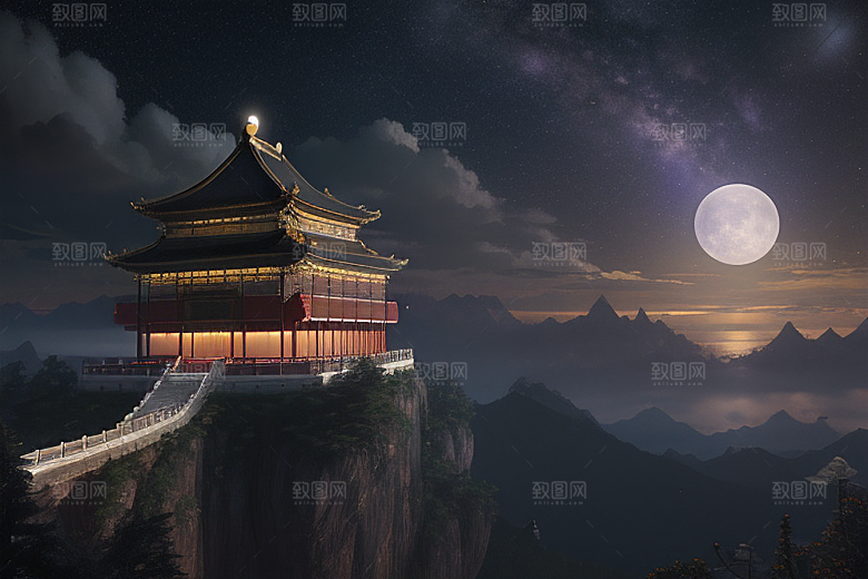 金殿梦境星空耀眼