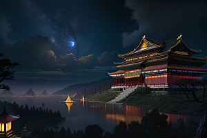 金殿梦境星空耀眼