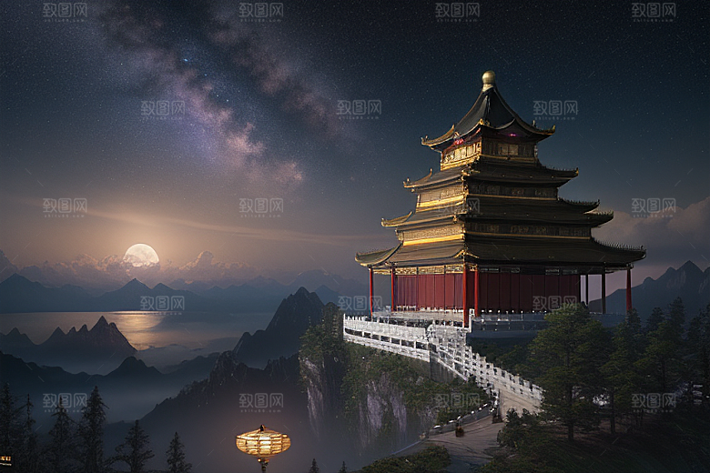 金殿梦境星空耀眼