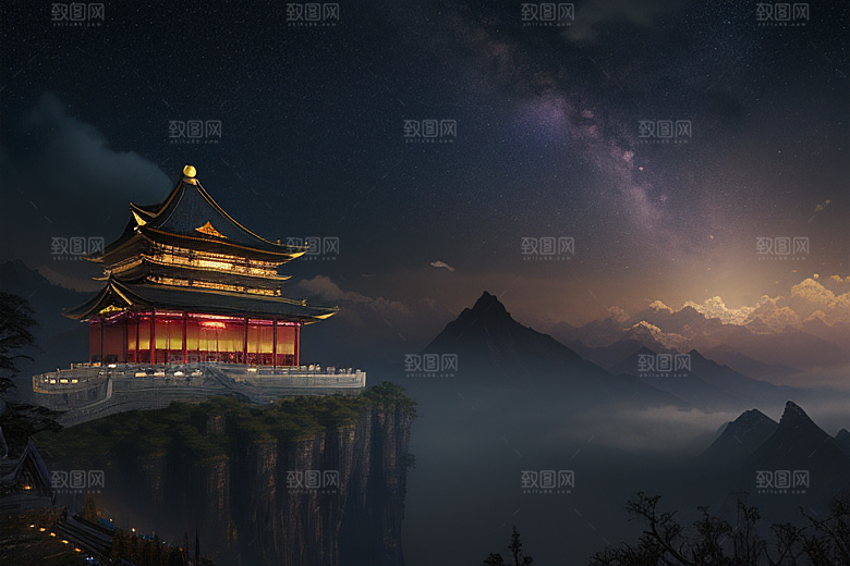 金殿梦境星空耀眼