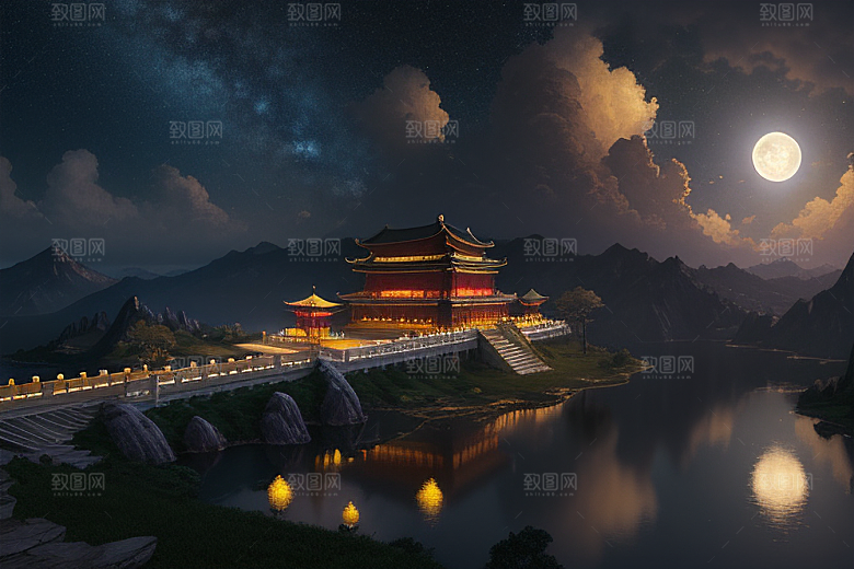 金殿梦境星空耀眼