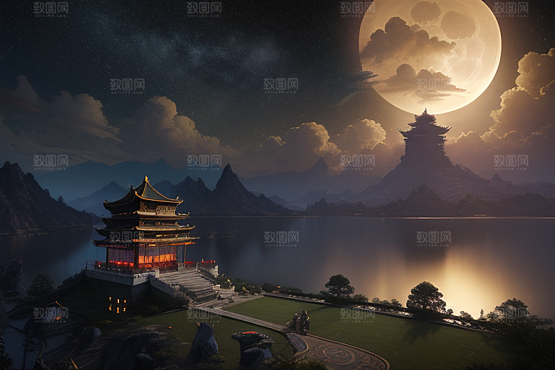月光下的金殿奇幻之美