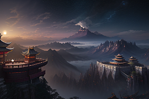 月光下的金殿奇幻之美