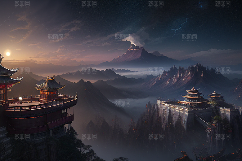 月光下的金殿奇幻之美