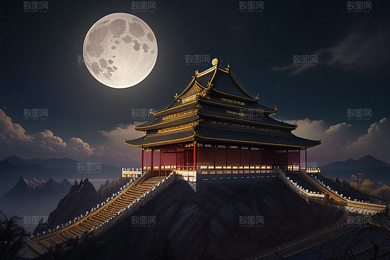 望日出云海金殿飘渺