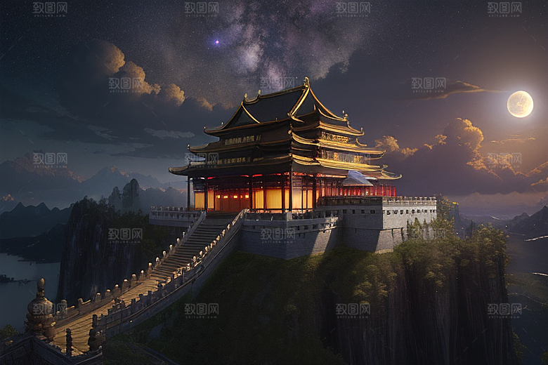 望日出云海金殿飘渺