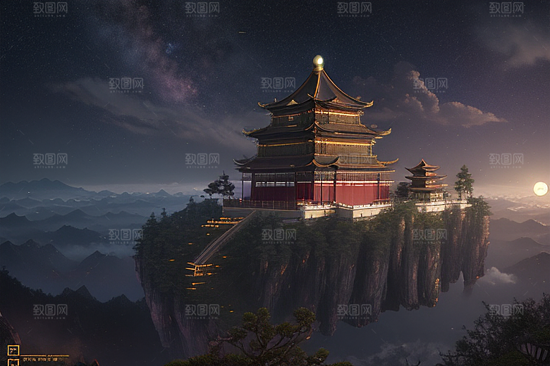 望日出云海金殿飘渺