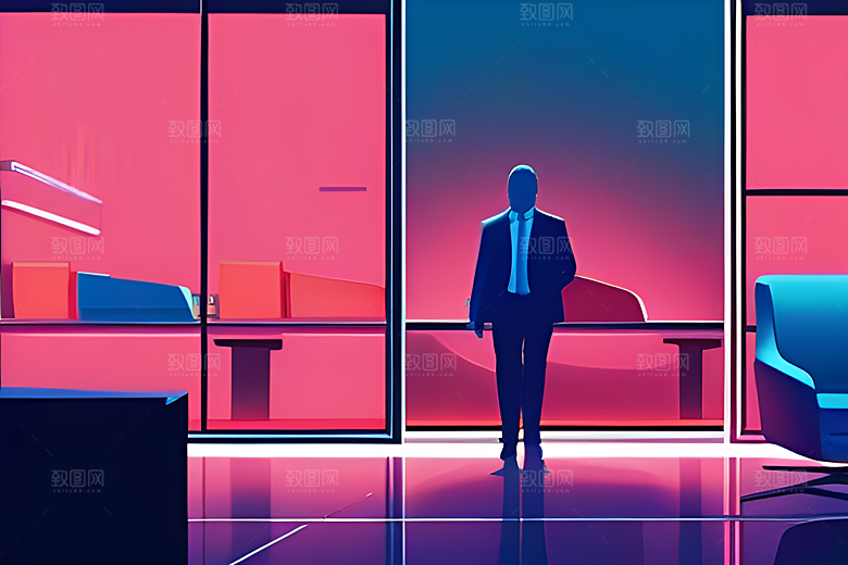 创新装饰商务人士全新办公室的蓝色魅力