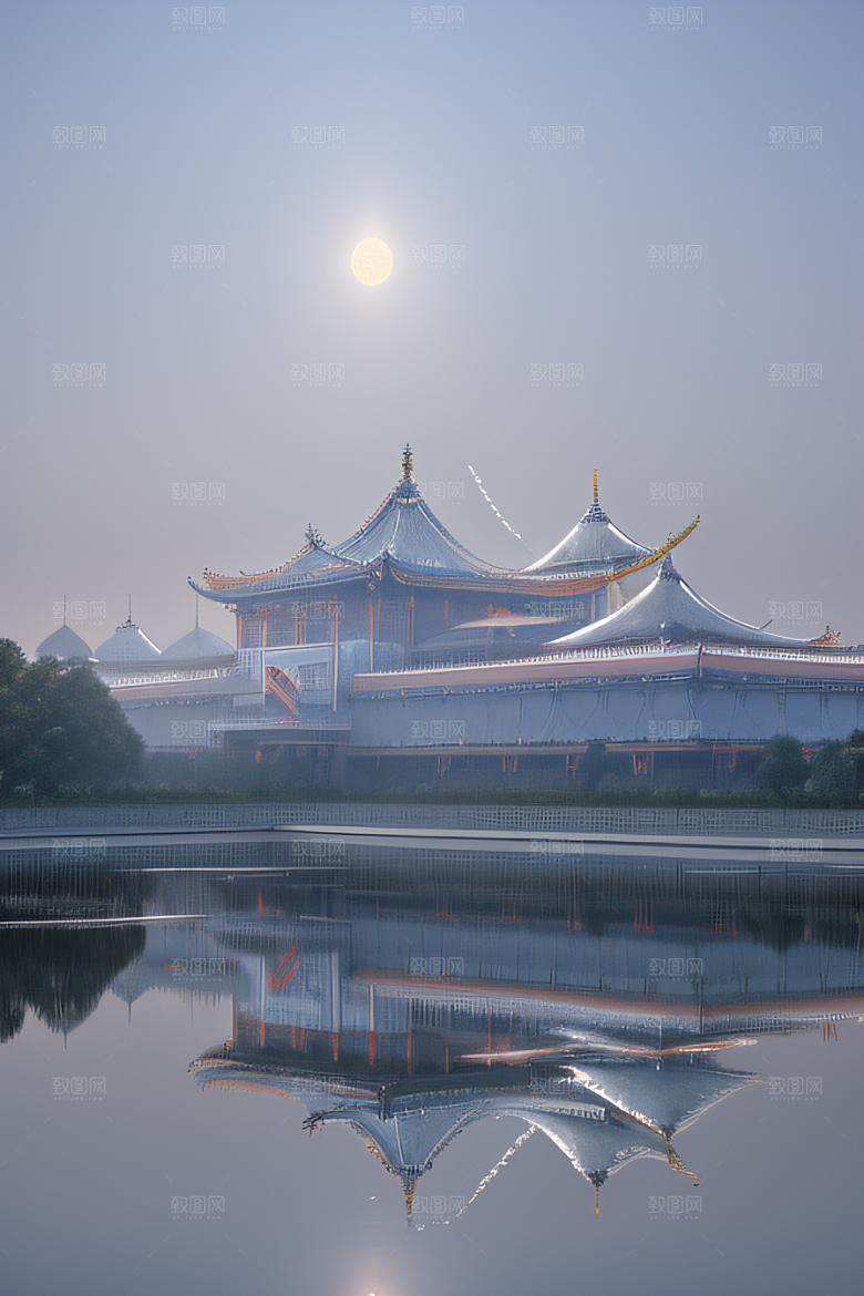 幽淡烟雾中的翅膀天使