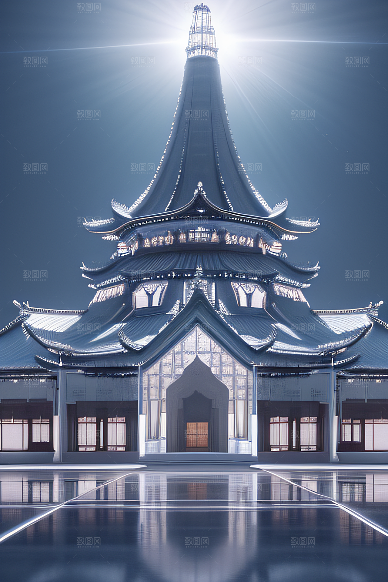 幽淡烟雾中的翅膀天使