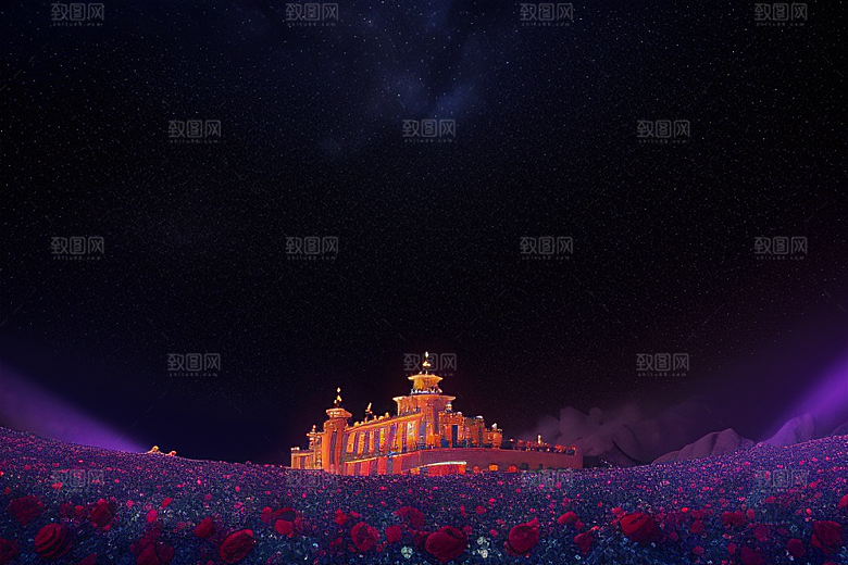 星空倾泻水晶宫殿之美