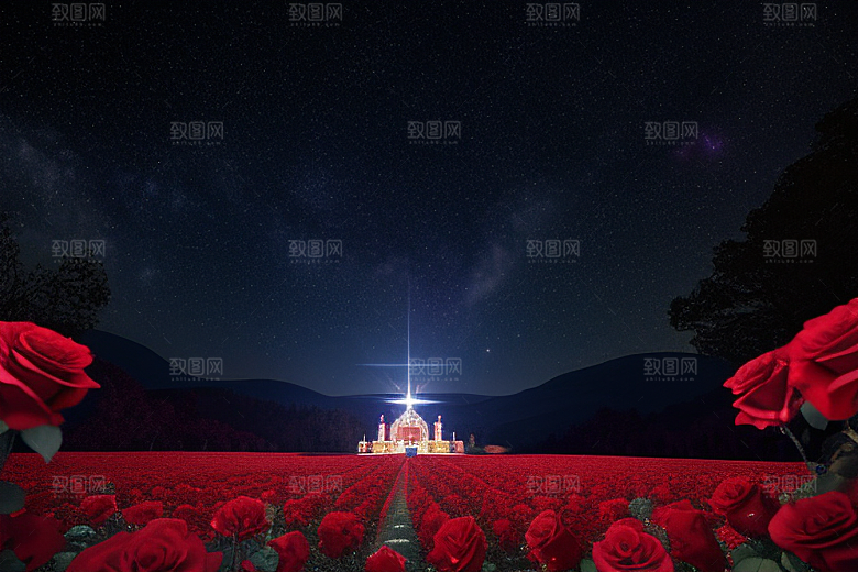 星空倾泻水晶宫殿之美