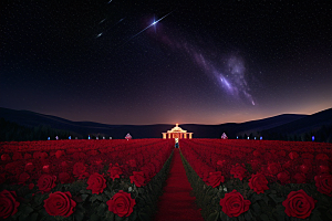 星空倾泻水晶宫殿之美