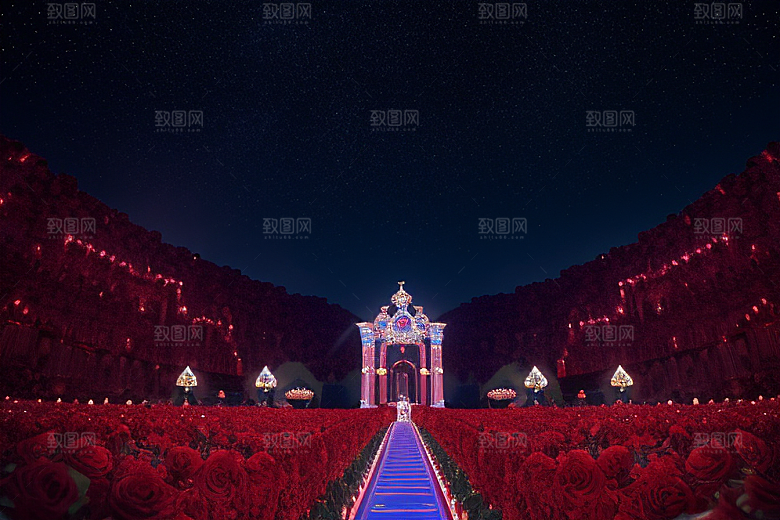 星空倾泻水晶宫殿之美