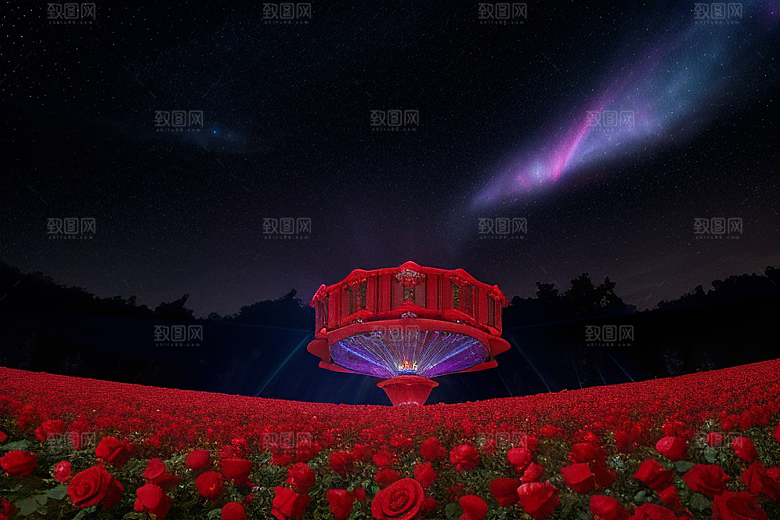 广角梦幻璀璨红宝石