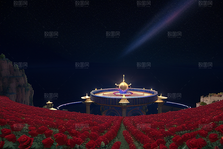 广角梦幻璀璨红宝石